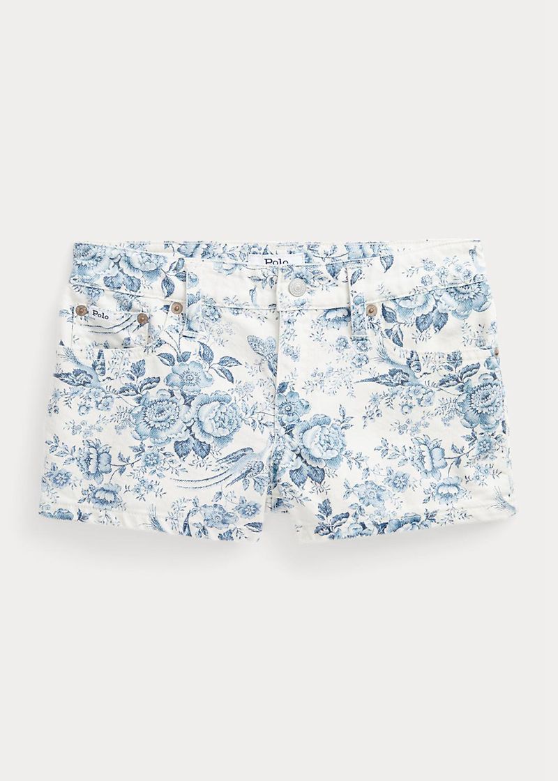 Shorts Ralph Lauren Niña 7-14 Años Floral Cotton Denim Chile Azules ANZCL-1564